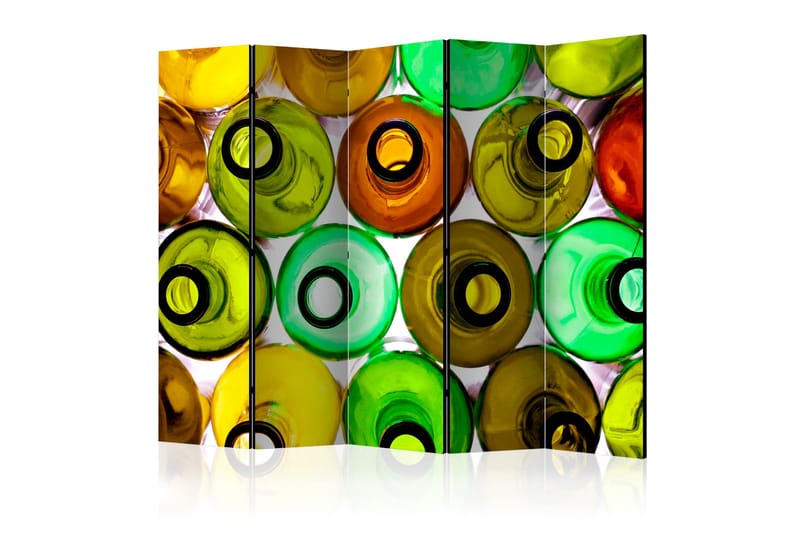 Rumdeler Bottles Background II 225x172 cm - Artgeist sp. z o. o. - Foldeskærm - Rumdelere