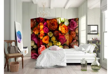 Rumdeler Bouquet of Roses II 225x172 cm - Artgeist sp. z o. o. - Boligtilbehør - Rumdelere - Foldeskærm