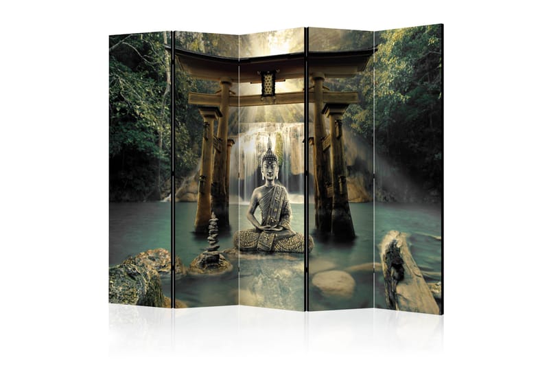 Rumdeler - Buddha Smile II 225x172 - Artgeist sp. z o. o. - Boligtilbehør - Rumdelere - Foldeskærm