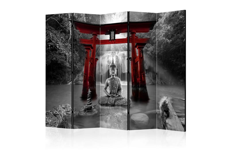 Rumdeler - Buddha Smile (Red) II 225x172, Artgeist sp. z o. o.