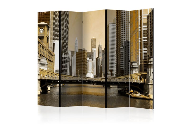 Rumdeler - Chicago's bridge (vinlofte effect) II 225x172, Artgeist sp. z o. o.