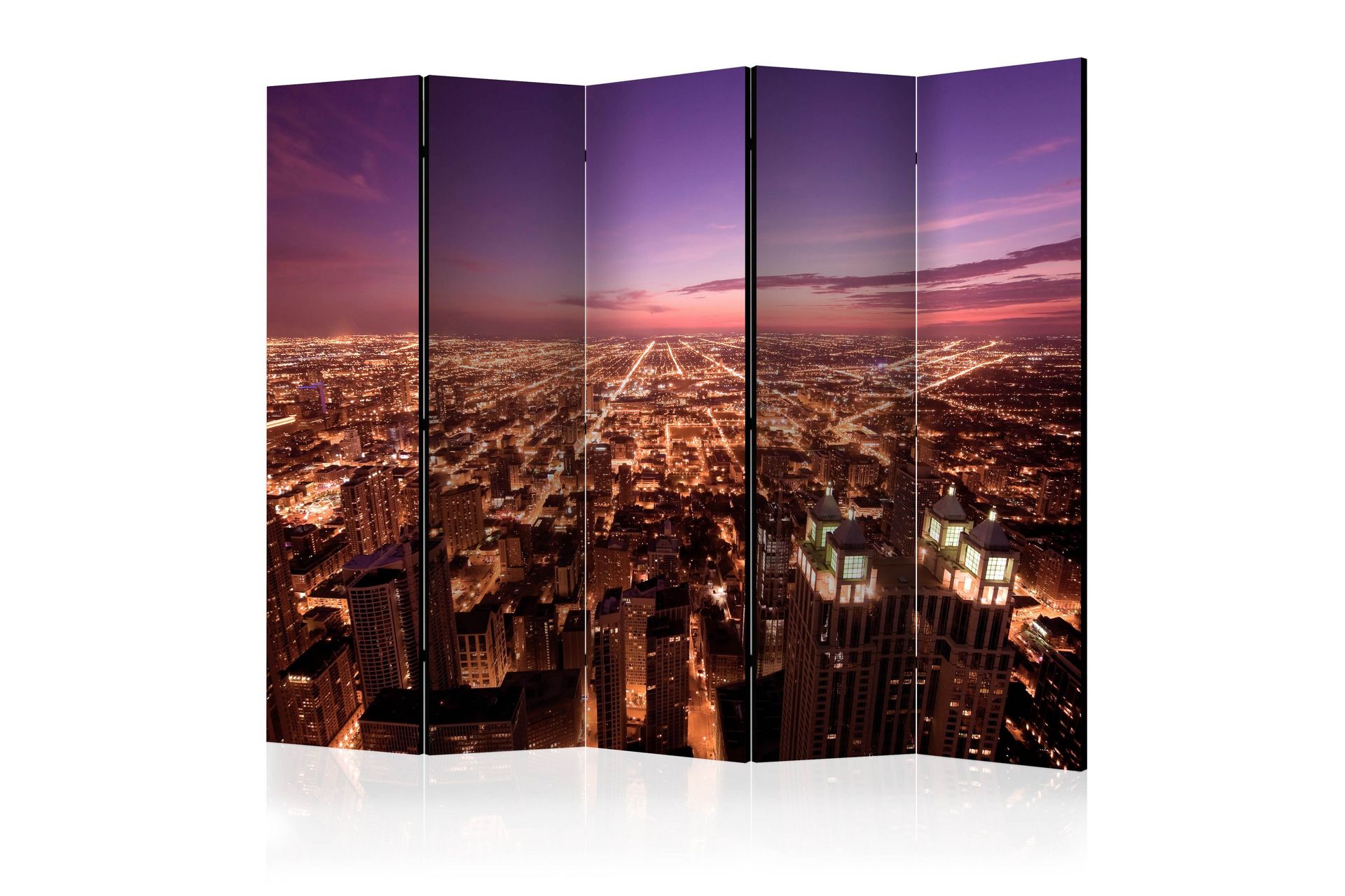Rumdeler Chicago Panorama II 225x172 cm - Artgeist sp. z o. o. - Boligtilbehør - Rumdelere - Foldeskærm