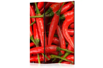 Rumdeler Chili Pepper - Background 135x172 cm - Artgeist sp. z o. o. - Boligtilbehør - Rumdelere - Foldeskærm