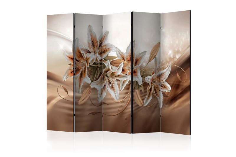 Rumdeler - Chocolate Lilies II 225x172 - Artgeist sp. z o. o. - Boligtilbehør - Rumdelere - Foldeskærm