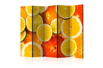 Rumdeler Citrus Fruits II 225x172 cm - Artgeist sp. z o. o. - Boligtilbehør - Rumdelere - Foldeskærm