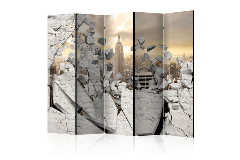Rumdeler City Behind The Wall 225x172 - Artgeist sp. z o. o. - Boligtilbehør - Rumdelere - Foldeskærm