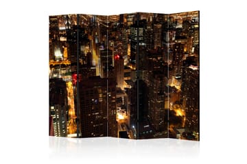 Rumdeler - City by night - Chicago, USA II 225x172 - Artgeist sp. z o. o. - Boligtilbehør - Rumdelere - Foldeskærm