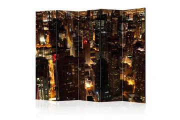 Rumdeler - City by night - Chicago, USA II 225x172 - Artgeist sp. z o. o. - Boligtilbehør - Rumdelere - Foldeskærm