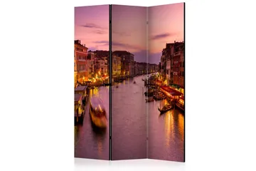 Rumdeler City of Lovers, Venice by Night 135x172 cm - Artgeist sp. z o. o. - Boligtilbehør - Rumdelere - Foldeskærm