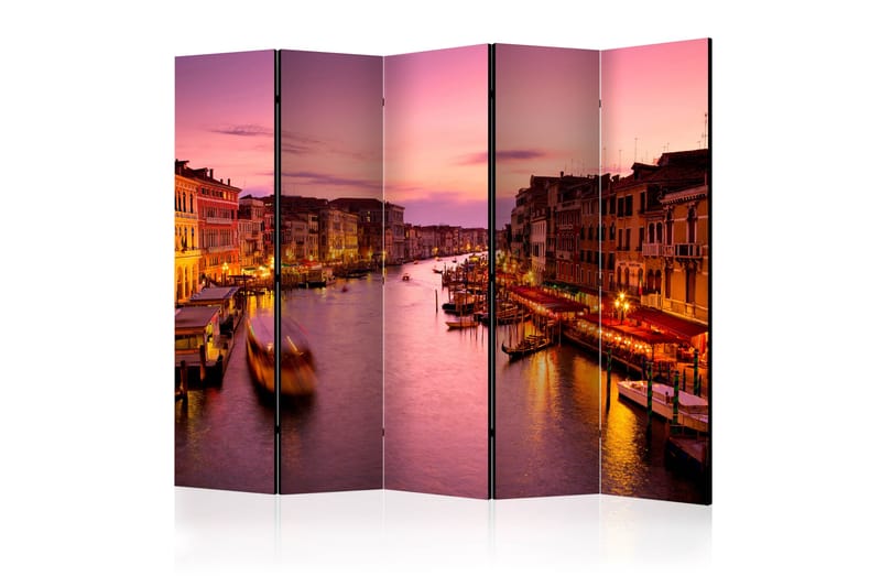 Rumdeler - City of lovers, Venice by night II 225x172 - Artgeist sp. z o. o. - Boligtilbehør - Rumdelere - Foldeskærm