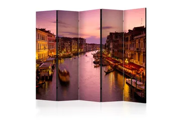 Rumdeler City of Lovers, Venice by Night II 225x172 cm - Artgeist sp. z o. o. - Boligtilbehør - Rumdelere - Foldeskærm