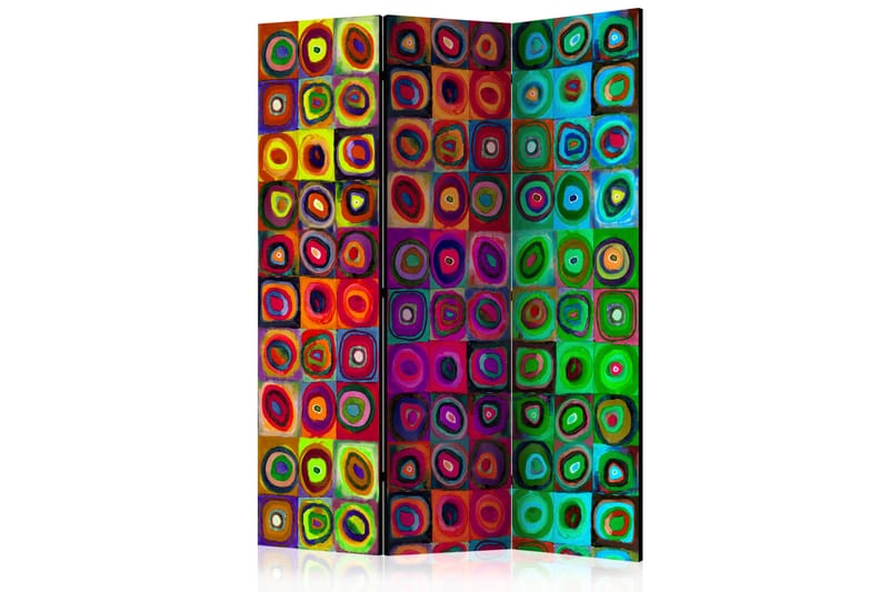 Rumdeler Colorful Abstract Art 135x172 - Artgeist sp. z o. o. - Foldeskærm - Rumdelere