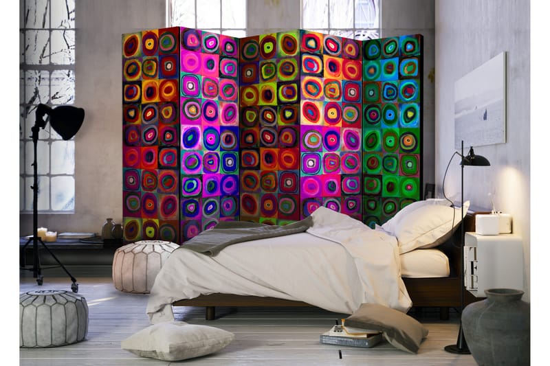 Rumdeler Colorful Abstract Art 225x172 - Artgeist sp. z o. o. - Boligtilbehør - Rumdelere - Foldeskærm