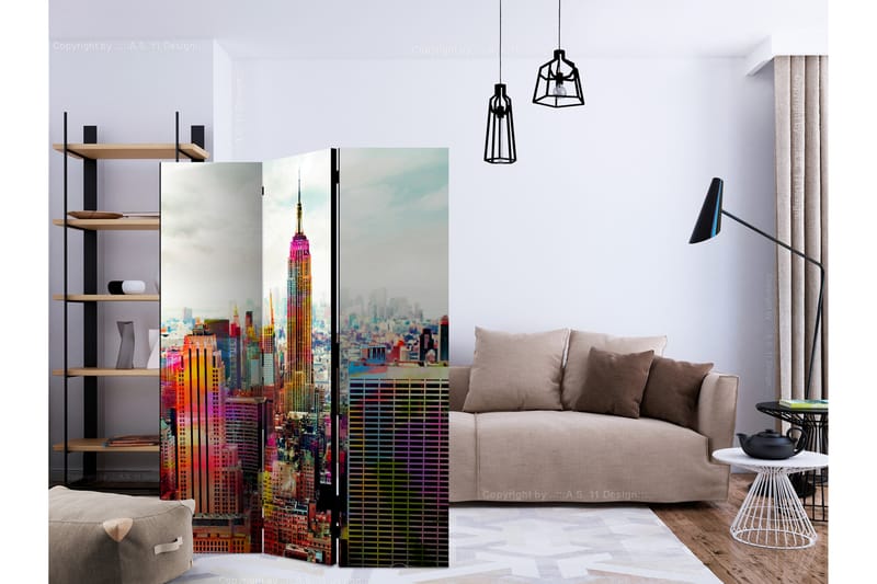 Rumdeler Colors of New York City 135x172 cm - Artgeist sp. z o. o. - Boligtilbehør - Rumdelere - Foldeskærm