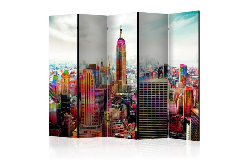Rumdeler Colors of New York City II 225x172 cm - Artgeist sp. z o. o. - Foldeskærm - Rumdelere