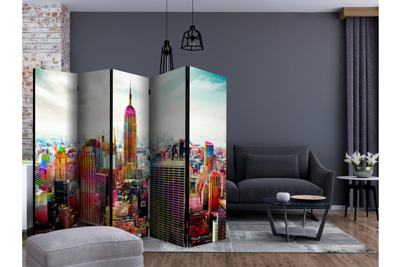 Rumdeler Colors of New York City II 225x172 cm - Artgeist sp. z o. o. - Boligtilbehør - Rumdelere - Foldeskærm