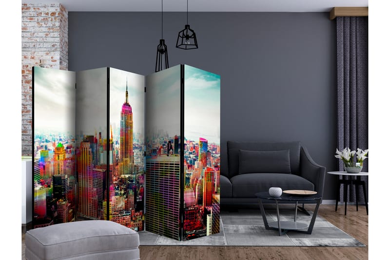 Rumdeler Colors of New York City II 225x172 cm - Artgeist sp. z o. o. - Foldeskærm - Rumdelere