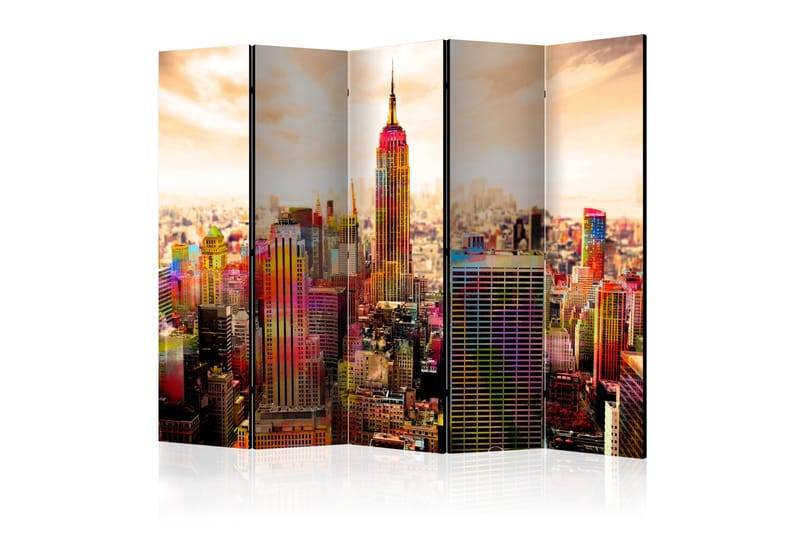Rumdeler Colors of New York City III 225x172 cm - Artgeist sp. z o. o. - Foldeskærm - Rumdelere