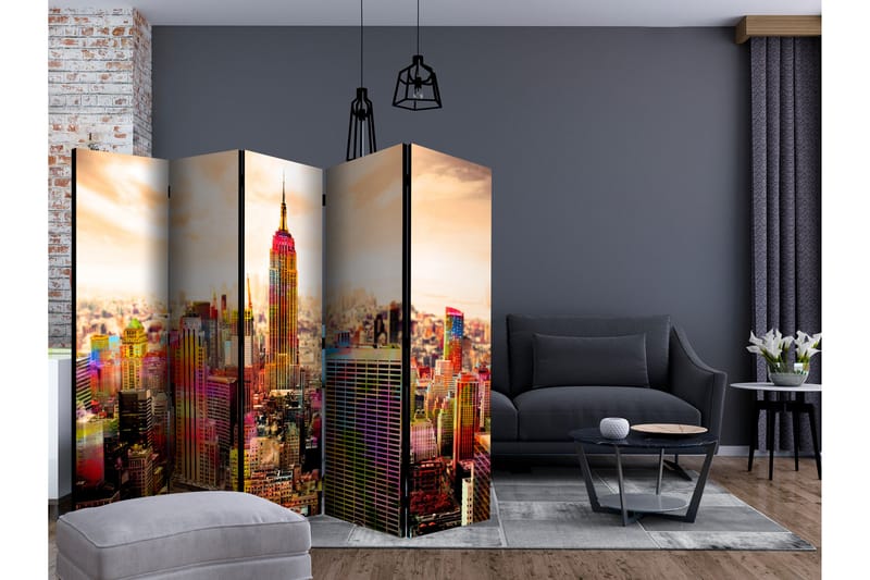 Rumdeler Colors of New York City III 225x172 cm - Artgeist sp. z o. o. - Foldeskærm - Rumdelere