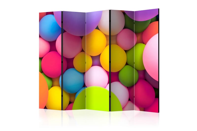 Rumdeler - Colourful Balls II 225x172 - Artgeist sp. z o. o. - Foldeskærm - Rumdelere