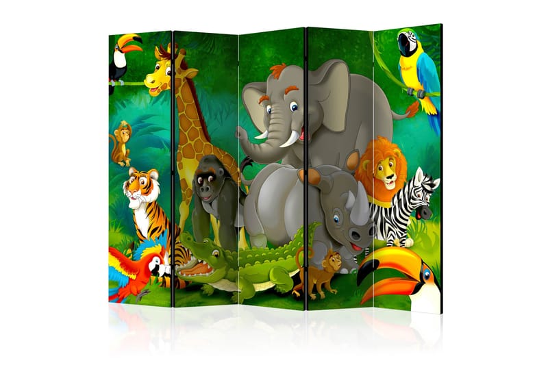 Rumdeler Colourful Safari 225x172 - Artgeist sp. z o. o. - Boligtilbehør - Rumdelere - Foldeskærm