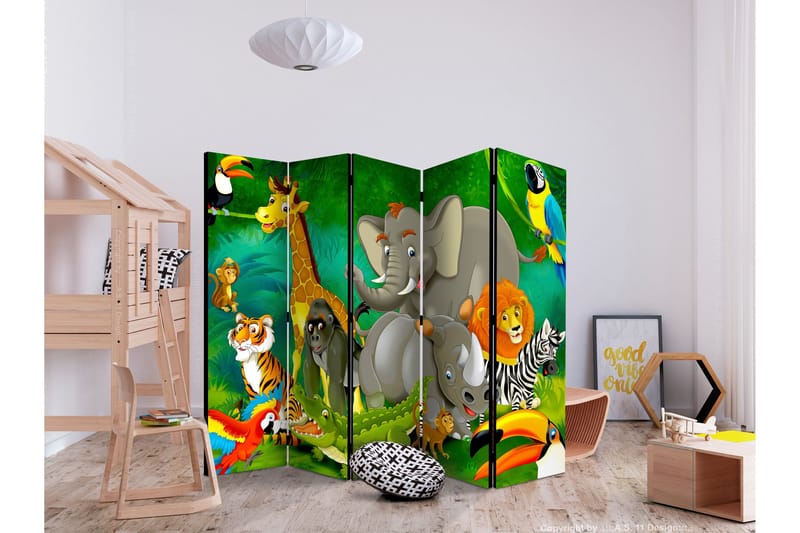 Rumdeler Colourful Safari 225x172 - Artgeist sp. z o. o. - Boligtilbehør - Rumdelere - Foldeskærm