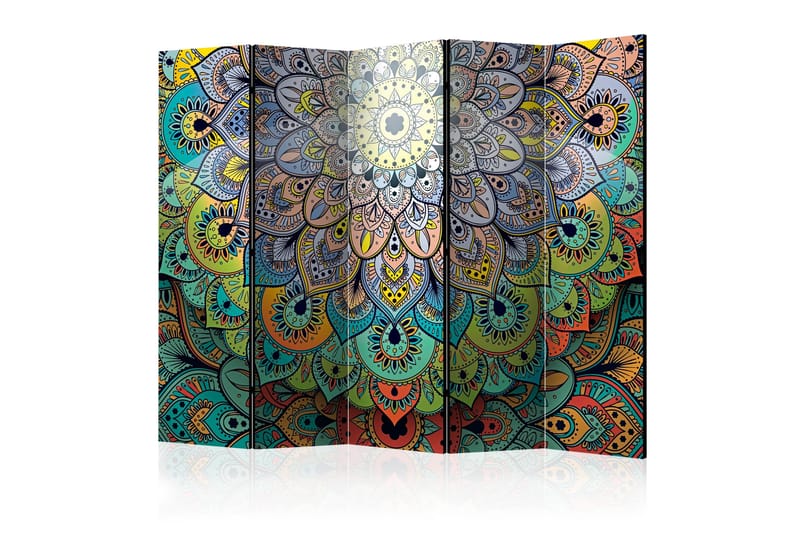 Rumdeler Colourful Stained Glass II 225x172 cm - Artgeist sp. z o. o. - Boligtilbehør - Rumdelere - Foldeskærm