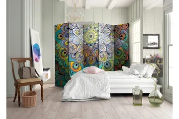 Rumdeler Colourful Stained Glass II 225x172 cm - Artgeist sp. z o. o. - Boligtilbehør - Rumdelere - Foldeskærm