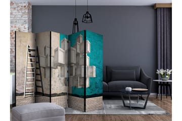 Rumdeler - Concrete blocks II 225x172 - Artgeist sp. z o. o. - Boligtilbehør - Rumdelere - Foldeskærm