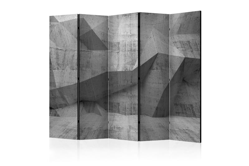 Rumdeler Concrete Geometry 225x172 - Artgeist sp. z o. o. - Boligtilbehør - Rumdelere - Foldeskærm