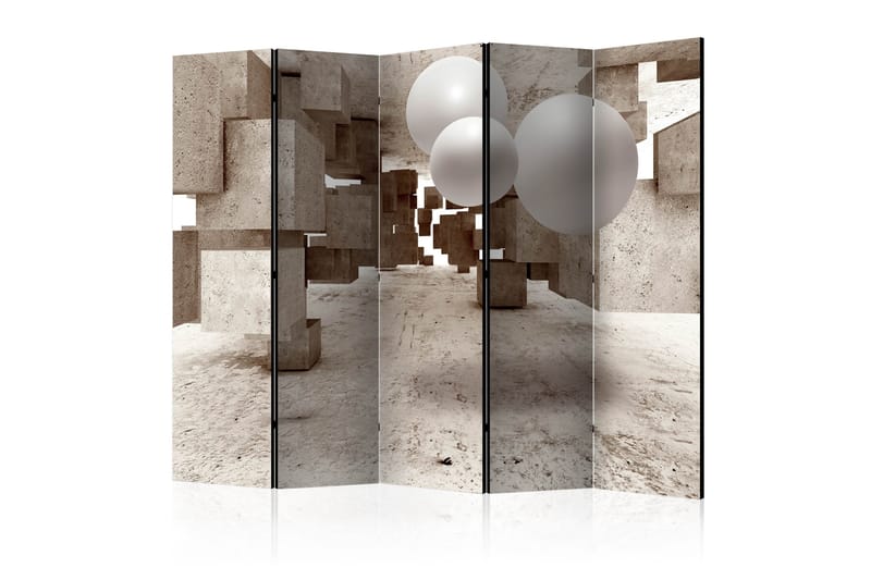 Rumdeler - Concrete Maze II 225x172 - Artgeist sp. z o. o. - Foldeskærm - Rumdelere