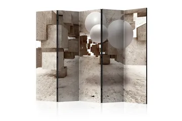 Rumdeler - Concrete Maze II 225x172 - Artgeist sp. z o. o. - Boligtilbehør - Rumdelere - Foldeskærm