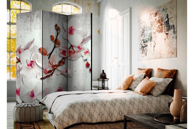 Rumdeler Concrete Orchid 135x172 - Artgeist sp. z o. o. - Boligtilbehør - Rumdelere - Foldeskærm