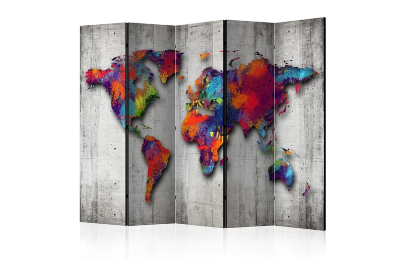 Rumdeler Concrete World 225x172 - Artgeist sp. z o. o. - Boligtilbehør - Rumdelere - Foldeskærm