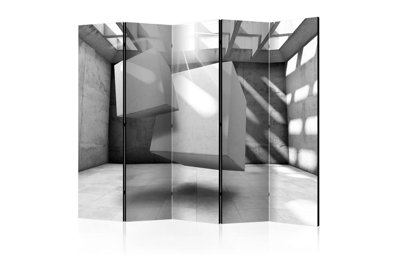 Rumdeler - Dancing Squares II 225x172 - Artgeist sp. z o. o. - Boligtilbehør - Rumdelere - Foldeskærm