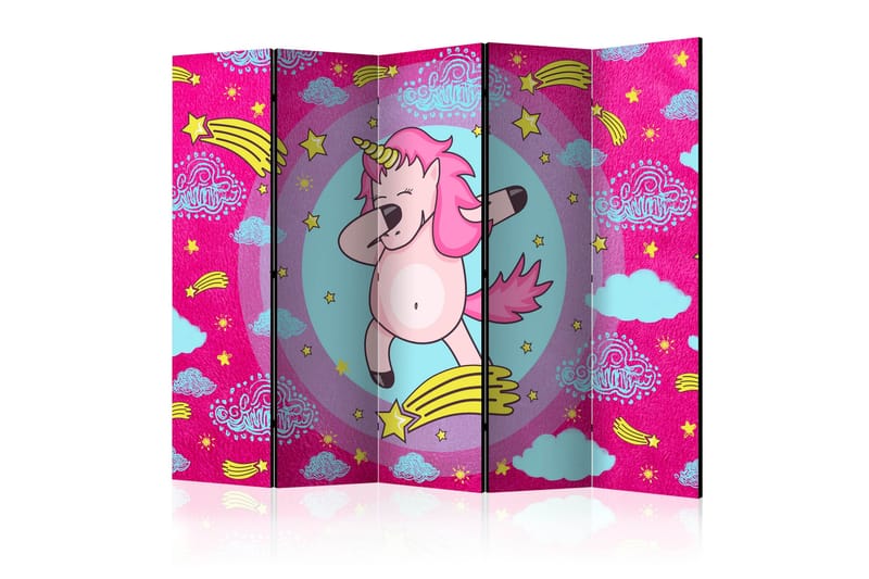Rumdeler Dancing Unicorn II 225x172 cm - Artgeist sp. z o. o. - Boligtilbehør - Rumdelere - Foldeskærm