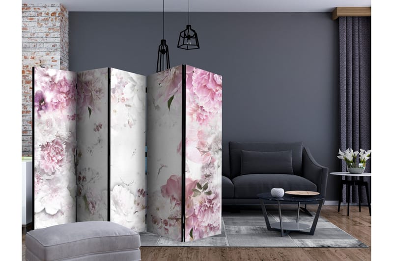 Rumdeler - Dancing peonies II 225x172 - Artgeist sp. z o. o. - Boligtilbehør - Rumdelere - Foldeskærm