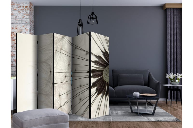 Rumdeler - Dandelion seed head II 225x172 - Artgeist sp. z o. o. - Boligtilbehør - Rumdelere - Foldeskærm