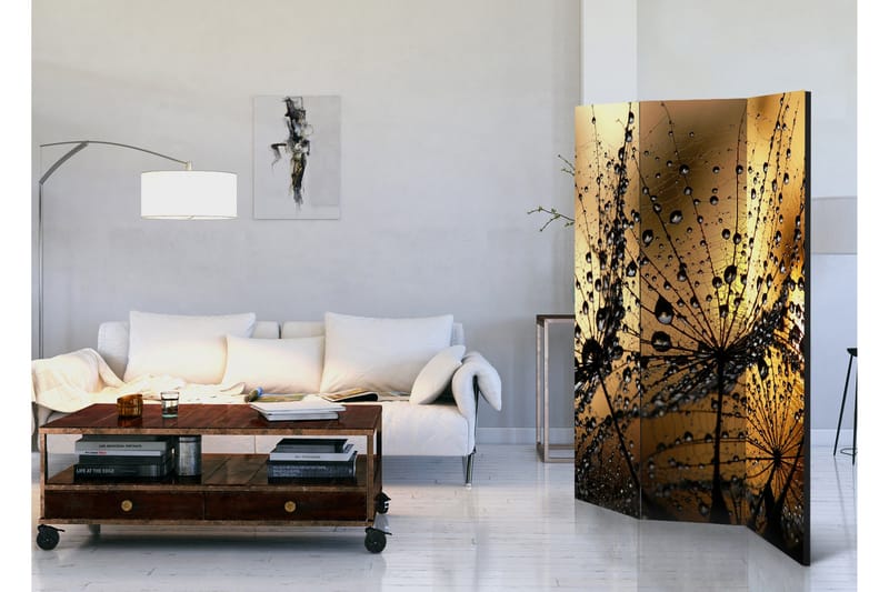 Rumdeler Dandelions In The Rain 135x172 - Artgeist sp. z o. o. - Boligtilbehør - Rumdelere - Foldeskærm