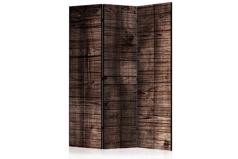 Rumdeler Dark Brown Boards 135x172 cm - Artgeist sp. z o. o. - Foldeskærm - Rumdelere