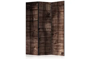 Rumdeler Dark Brown Boards 135x172 cm - Artgeist sp. z o. o. - Boligtilbehør - Rumdelere - Foldeskærm