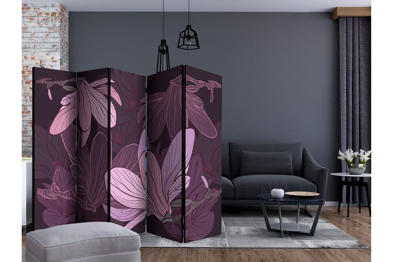 Rumdeler Dreamy Flowers II 225x172 cm - Artgeist sp. z o. o. - Boligtilbehør - Rumdelere - Foldeskærm