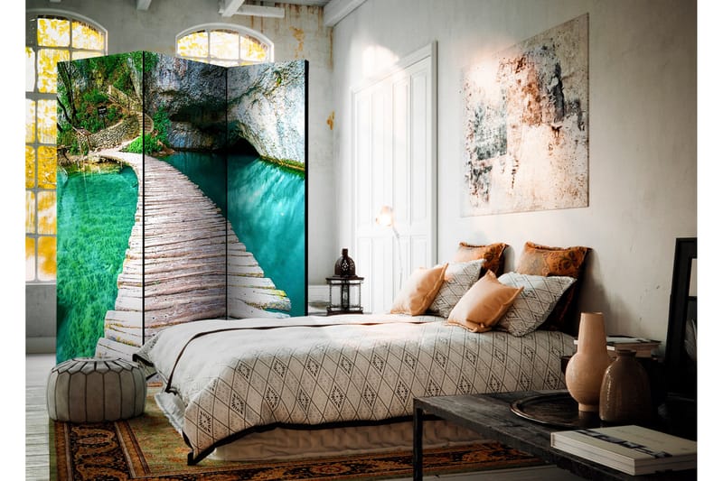 Rumdeler Emerald Lake 135x172 - Artgeist sp. z o. o. - Boligtilbehør - Rumdelere - Foldeskærm