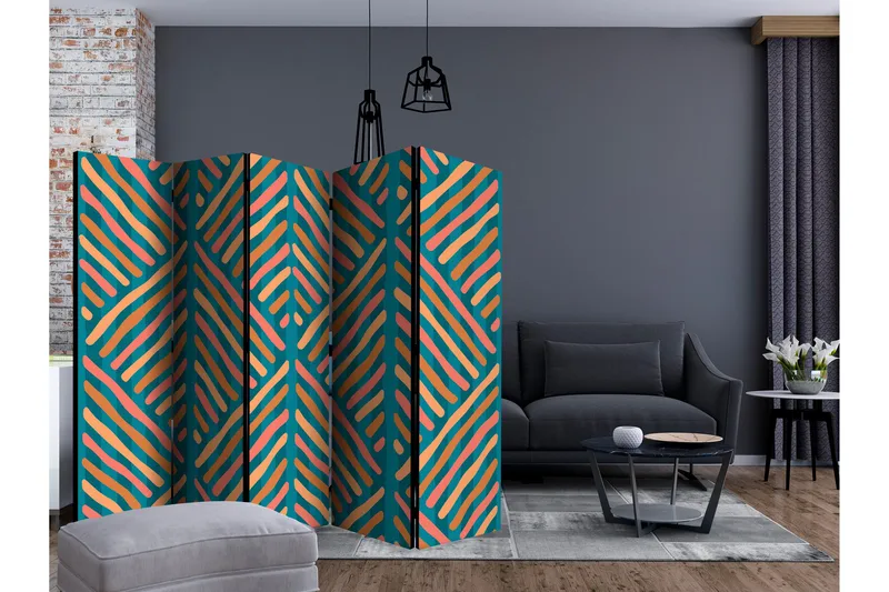 Rumdeler Ethnic Composition II 225x172 cm - Artgeist sp. z o. o. - Boligtilbehør - Rumdelere - Foldeskærm