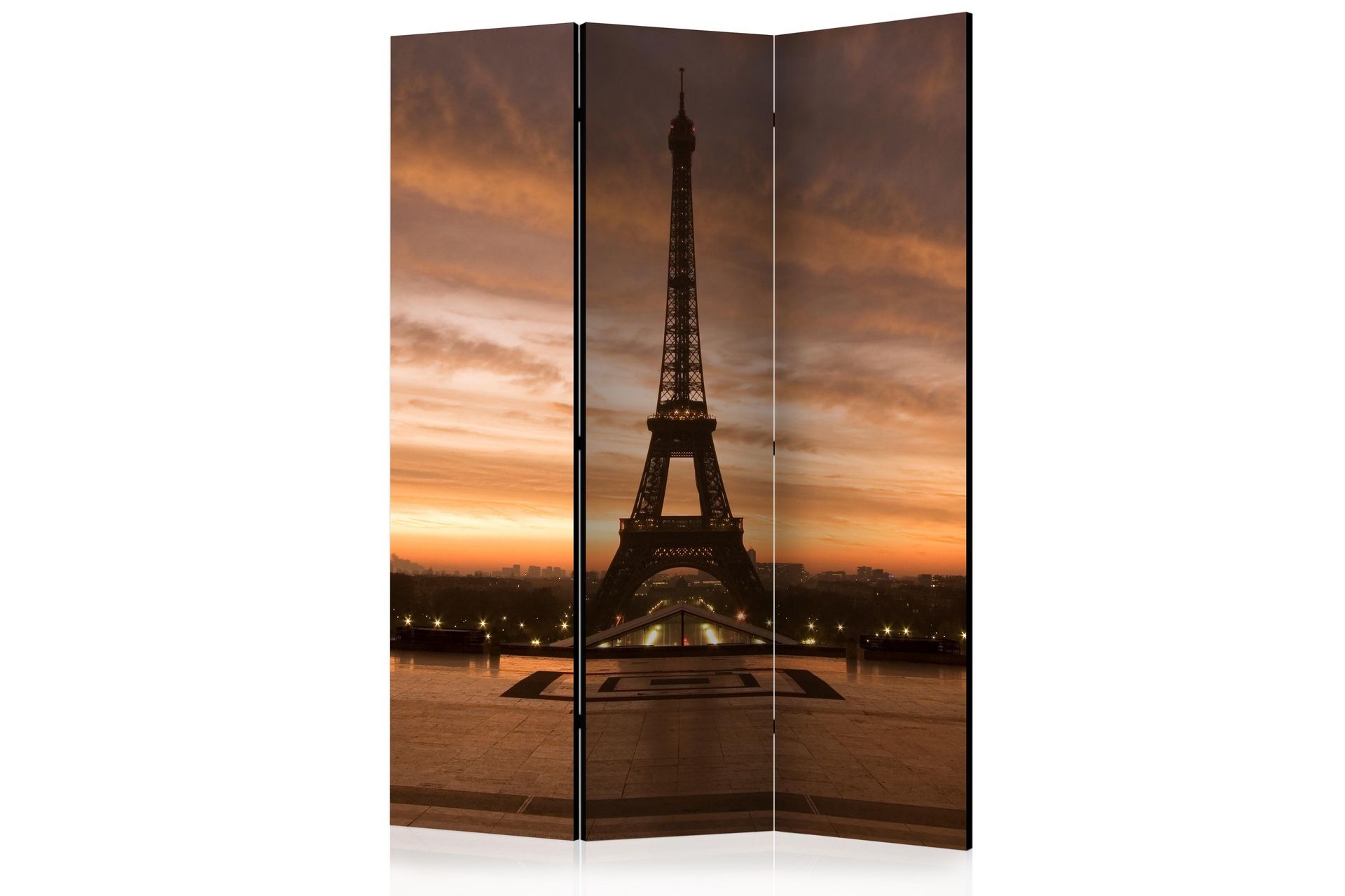 Rumdeler Evening Colours of Paris 135x172 cm - Artgeist sp. z o. o. - Boligtilbehør - Rumdelere - Foldeskærm