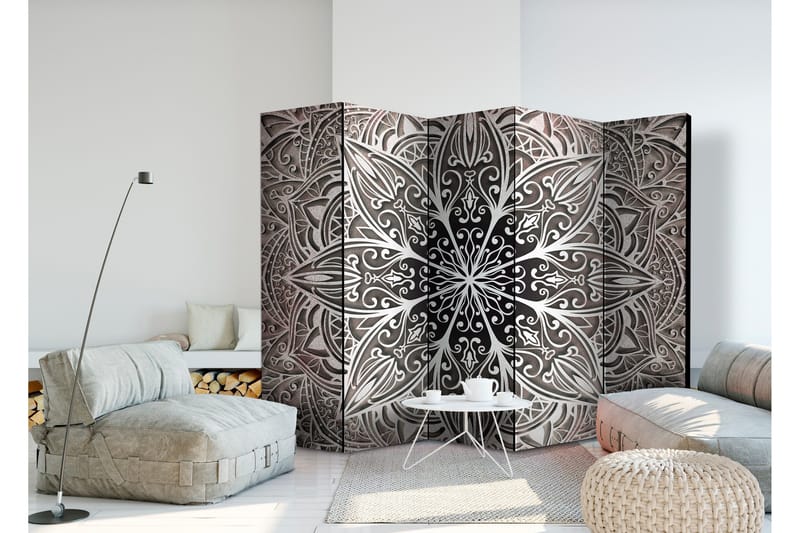 Rumdeler Feathers Pink 225x172 - Artgeist sp. z o. o. - Boligtilbehør - Rumdelere - Foldeskærm