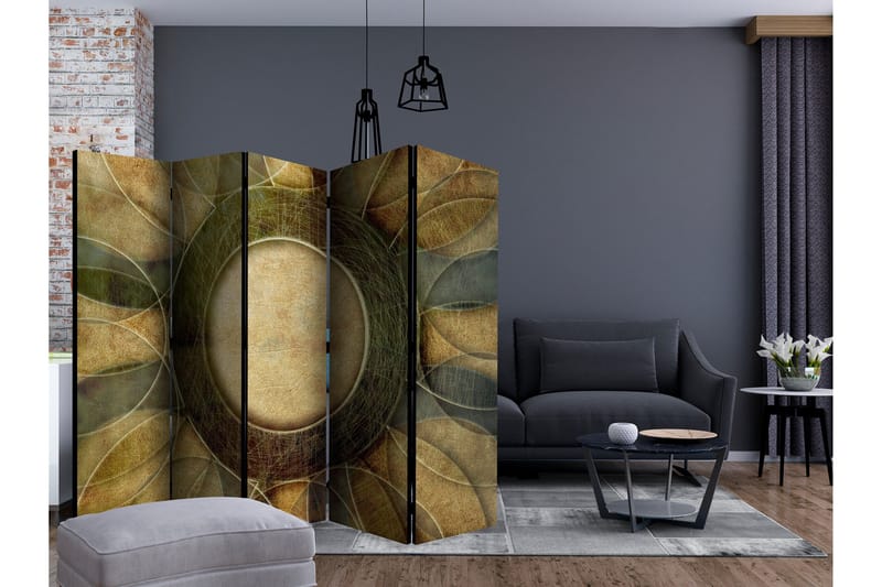 Rumdeler - flower - retro style II 225x172 - Artgeist sp. z o. o. - Boligtilbehør - Rumdelere - Foldeskærm