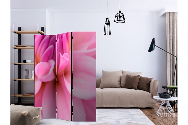 Rumdeler Flower Petals - Dahlia 135x172 cm - Artgeist sp. z o. o. - Boligtilbehør - Rumdelere - Foldeskærm