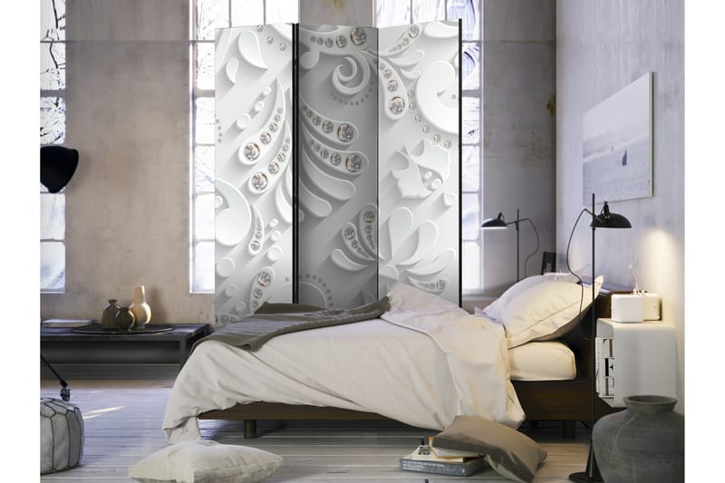 Rumdeler Flowers In Crystals 135x172 - Artgeist sp. z o. o. - Boligtilbehør - Rumdelere - Foldeskærm