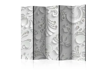 Rumdeler Flowers with Crystals II 225x172 cm - Artgeist sp. z o. o. - Boligtilbehør - Rumdelere - Foldeskærm